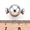 925 Sterling Silver Micro Pave Clear Cubic Zirconia European Clasps STER-T007-140P-3