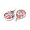Cherry Quartz Glass Pendants G-G900-01P-17-3