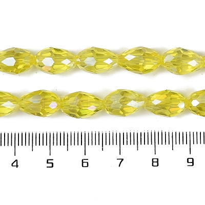 Transparent Electroplate Glass Beads Strands EGLA-N013-T4mm-B26-1