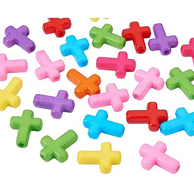 Opaque Acrylic Beads SACR-PH0002-01-1