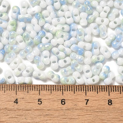 Two Tone Baking Paint Glass Seed Beads SEED-F005-01A-13-1