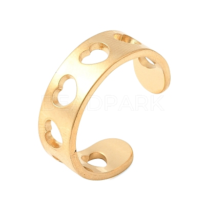 304 Stainless Steel Cuff Open Rings for Women SA-CBA82C8-20G-1