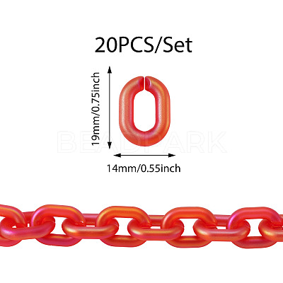 20Pcs Transparent Acrylic Quick Link Connectors OACR-TADJ0001-03C-1