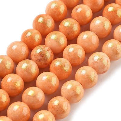 Natural Mashan Jade Beads Strands G-A255-A01-01J-1