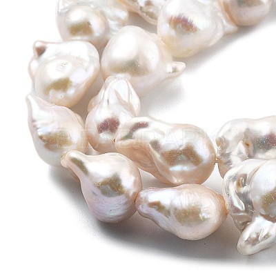 Natural Nucleated Pearl Beads Strands PEAR-B004-15C-04B-1