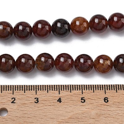 Natural Africa Orange Garnet Beads Strands G-K365-F01-8mm-1