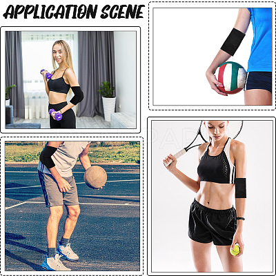 Sponge & Polyester Yoga Sports Knee Pads AJEW-WH20054-202B-01-1