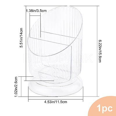 Transparent Plastic Makeup Brush Storage Organizer AJEW-WH0332-33C-1