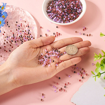 100G Transparent Glass Round Seed Beads SEED-TA0001-44B-1