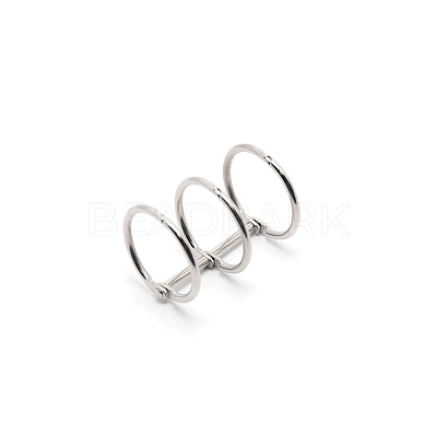 3 Ring Iron Loose Leaf Book Binder Hinged Rings IFIN-WH0011-26A-P-1