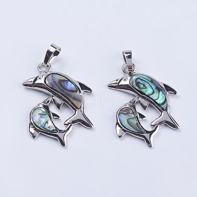 Abalone Shell/Paua Shell Pendants X-SSHEL-L008-11P-1