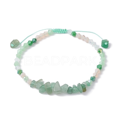 Natural & Synthetic Gemstone Chip Bead Braided Bracelets for Women BJEW-JB09992-1