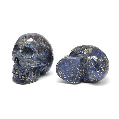 Skull Natural Pyrite Dyed Beads G-I128-08-1