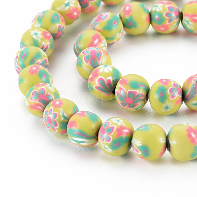 Handmade Polymer Clay Beads Strands CLAY-N008-055-07-1