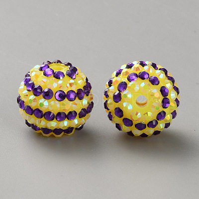 Halloween Theme Resin Rhinestone Beads RB-WH0003-08F-1