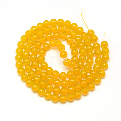 Baking Paint Glass Beads Strands X-DGLA-Q023-8mm-DB29-1