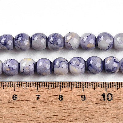 Baking Paint Glass Beads Strands X-DGLA-N003-8mm-C08-1