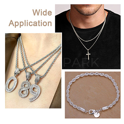 304 Stainless Steel Twist Rope Chains CHS-YS0001-08-1