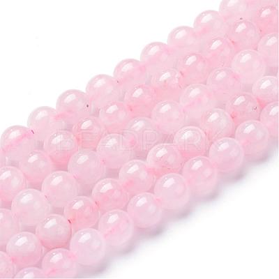 Natural Rose Quartz Beads Strands G-T055-8mm-13-1