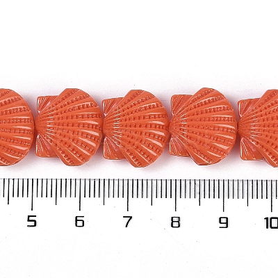 Synthetic Coral Dyed Carved Beads Strands CORA-K009-05B-02-1