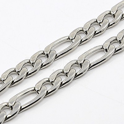 Tarnish Resistant Figaro Chain Necklace for Men NJEW-F027-03-7mm-1