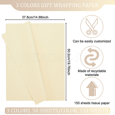 3Bags 3 Colors Rectangle Tissue Paper DIY-OC0010-91-1