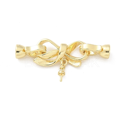 Brass Fold Over Clasps KK-Z083-18G-1