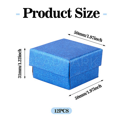 12Pcs Paper Packing Ring Boxes CON-TA0001-42C-1