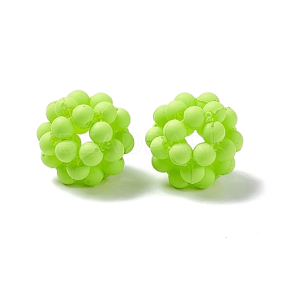 Handmade Plastic Woven Beads KY-P015-04F-1