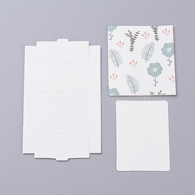 Kraft Paper Boxes and Necklace Jewelry Display Cards CON-L016-A06-1