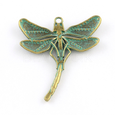 Dragonfly Zinc Alloy Big Pendant Rhinestone Settings LS-PALLOY-R065-090-FF-1
