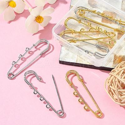 8Pcs 2 Colors Stainless Steel Safety Pins STAS-YW0001-38-1