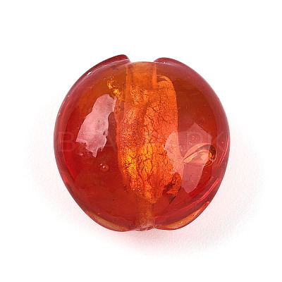 Handmade Silver Foil Glass Beads SLF15mmY-03-1