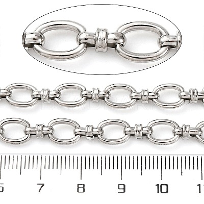 304 Stainless Steel Oval Link Chains CHS-S012-08P-1