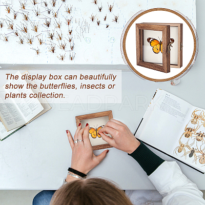 Wood Jewelry Presentation Boxes with White EVA Foam Mat Inside ODIS-WH0061-06B-1