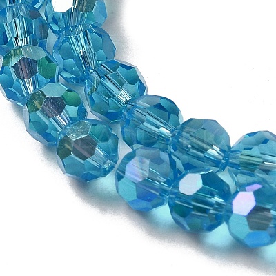 Electroplate Transparent Glass Beads Strands LS-EGLA-A035-T6mm-L08-1