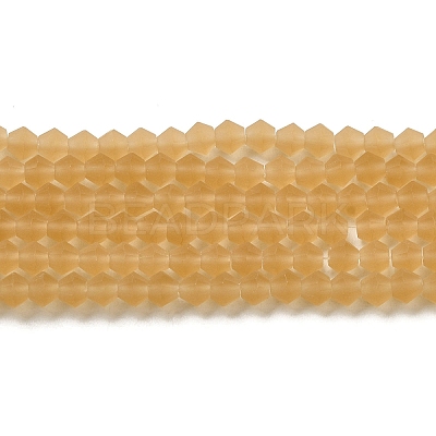 Imitate Austrian Crystal Frosted Glass Beads Strands GLAA-F029-TM3mm-B18-1