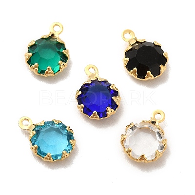 Eco-Friendly Glass Charms KK-H442-63G-1