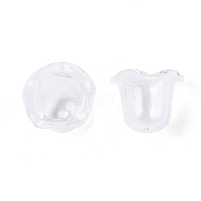 Transparent Acrylic Bead Caps TACR-T028-58A-1