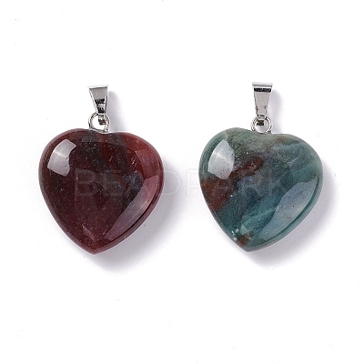 Natural Indian Agate Pendants G-G956-B18-FF-1