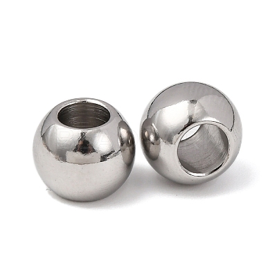 Tarnish Resistant Rondelle 201 Stainless Steel European Beads STAS-N020-03-10mm-1