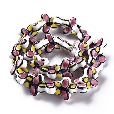 Handmade Porcelain Ceramic Beads Strands PORC-Q265-006C-1