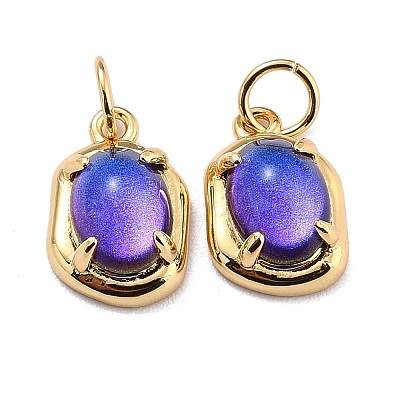 Eco-Friendly Brass Charms KK-H762-03G-1