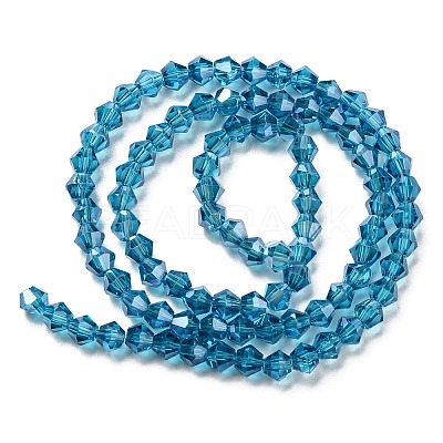 Transparent Electroplate Glass Beads Strands LS-GLAA-F029-4mm-C01-1