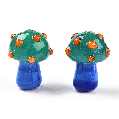 Handmade Lampwork Beads Strands X-LAMP-N024-09C-1