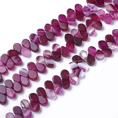 Dyed Natural Agate Beads Strands G-F595-A18-1