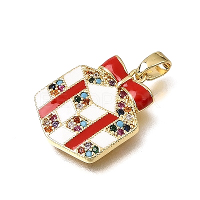Brass Micro Pave Colorful Cubic Zirconia Pendants KK-CBAA632-28G-1