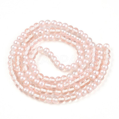 Baking Paint Transparent Glass Beads Strands DGLA-N011-6mm-03-1