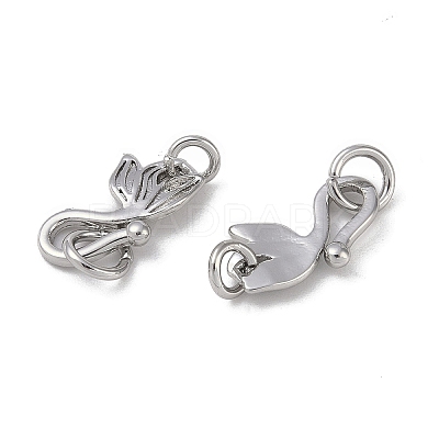 Brass Hook and S-Hook Clasps KK-G497-25P-1