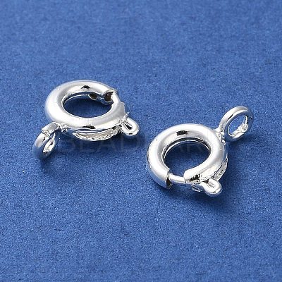 Rack Plating Brass Spring Ring Clasps KK-F090-22S-1